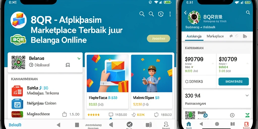 Tampilan antarmuka aplikasi 8QR yang menarik dan mudah digunakan.