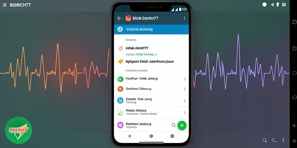 Tampilan antarmuka pengguna BIGRICH77 dengan fitur detak jantung.