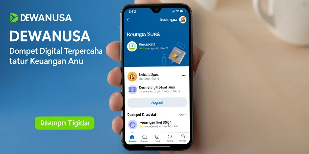 Antarmuka <strong>DEWANUSA</strong> yang modern dan fungsional untuk dompet digital.