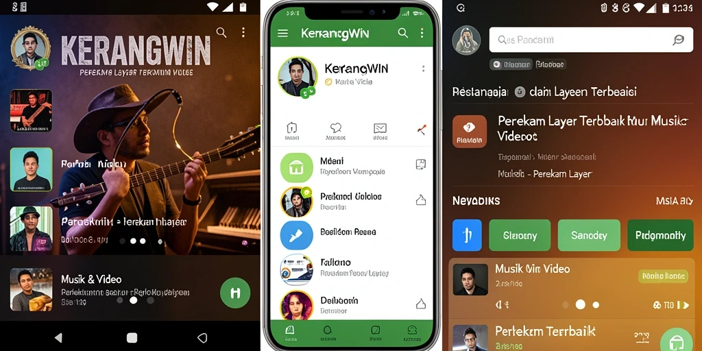 Antarmuka KERANGWIN yang sederhana dan fungsional.