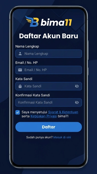 Buat Akun Baru bima11 dengan Mudah