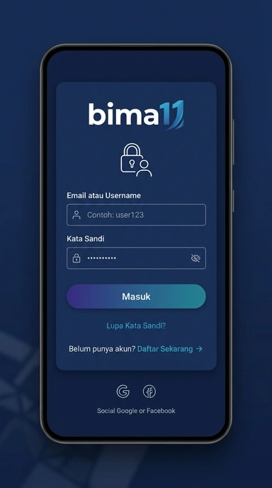 Masuk Akun bima11 untuk Pengguna Android